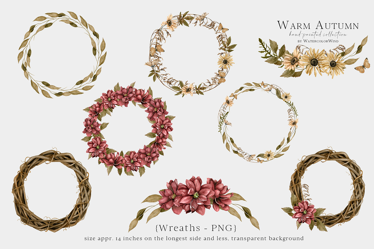 Fall Clipart Dahlia Flowers, an Illustration by WatercolorWind (Photo 5 of 11)