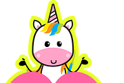 Cartoon Unicorns PNG and Vectors, an Illustration by The Toon Company (Thumbnail 4 of 5)