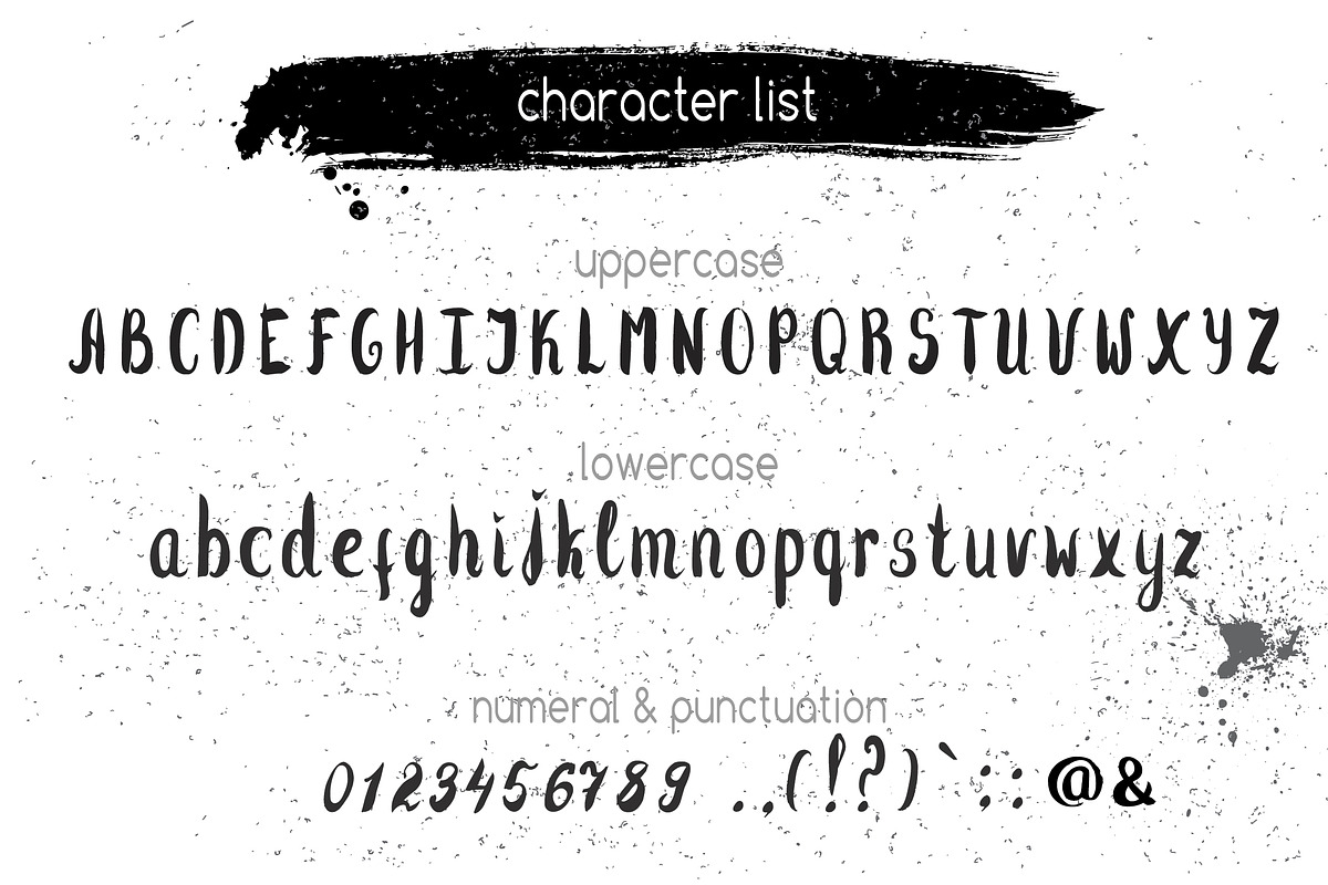 Flossy Tail brush handwritten font preview 2