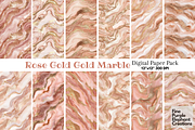 Rose Gold Marble Texture Granite, a Pattern Graphic by Fine Purple Elephant (Thumbnail 1 of 5)