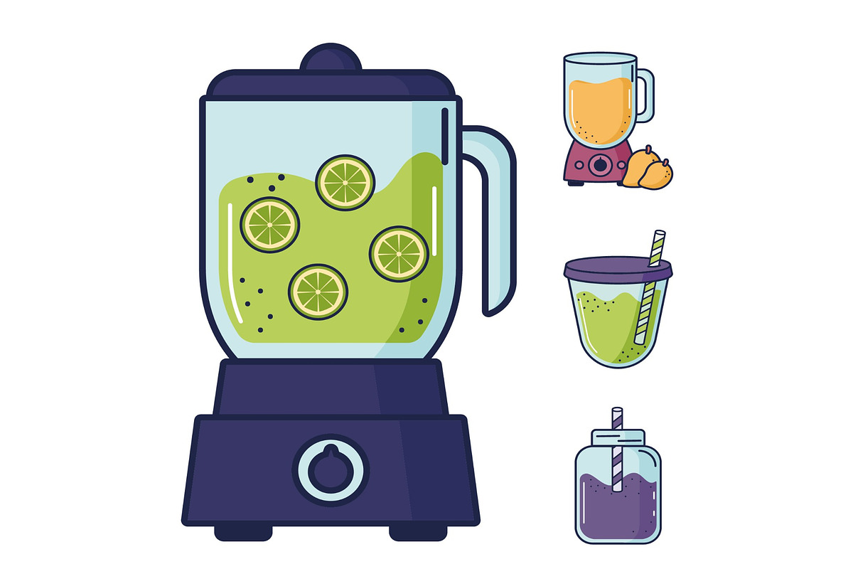 Smoothie Illustration Set, a Food Illustration by studiogstock (Photo 3 of 3)