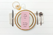 Gold Program/Menu Stationery Mockup, a Product Mockup by ILLONA GRAPHICS (Thumbnail 2 of 4)