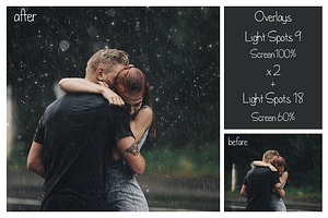 20 Light Spots Overlays