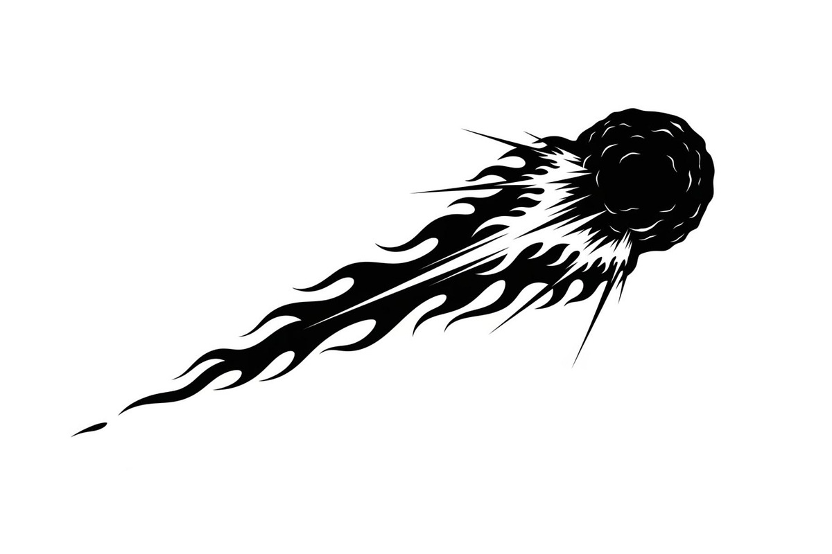 Fire Meteor Comet Silhouette Bundle, an Illustration by Designs_River (Photo 6 of 51)
