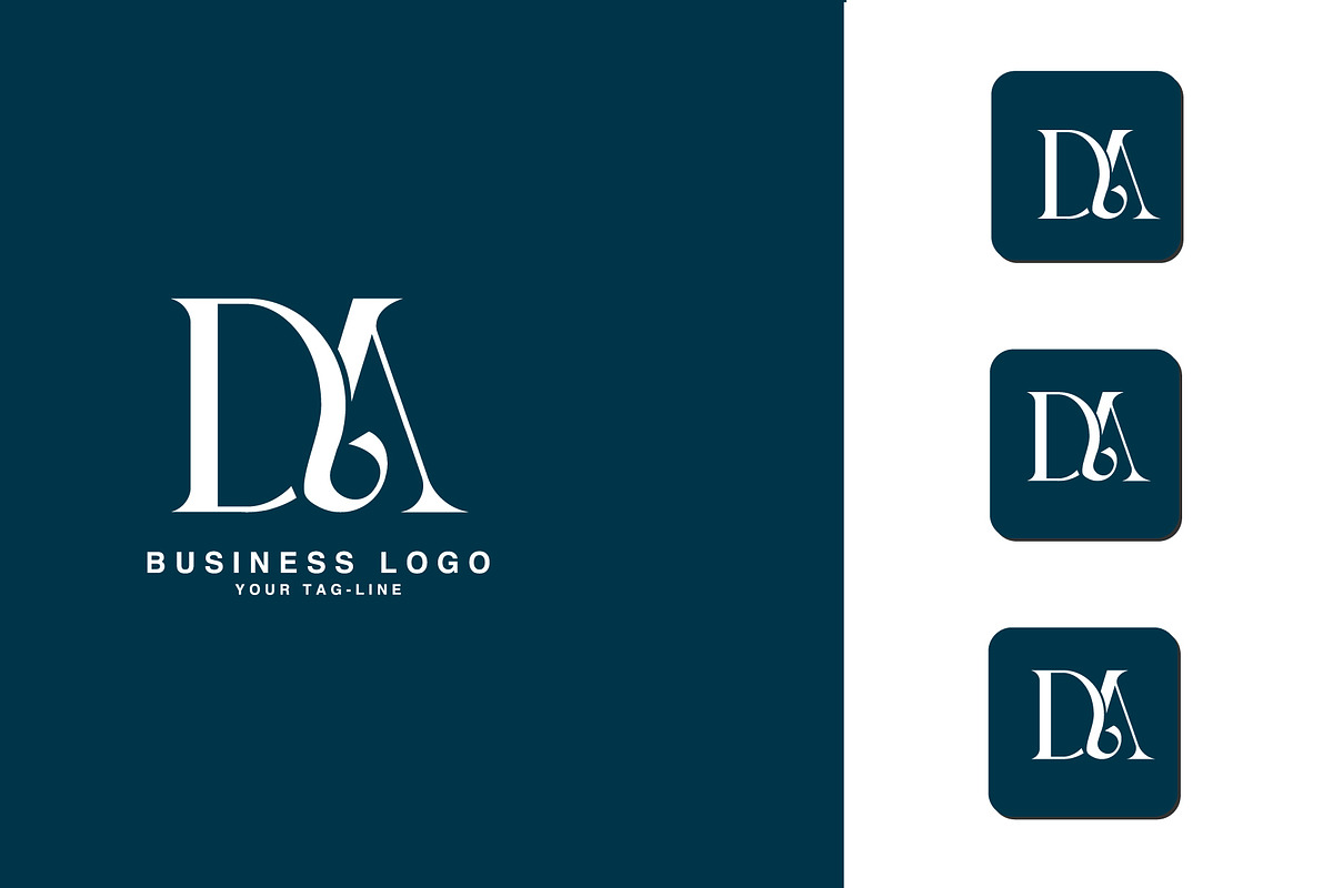 DA, AD, Abstract Logo design, a Branding & Logo Template by art_creater