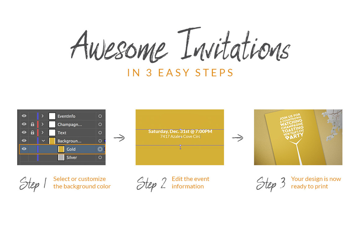 New Year's Eve Invitations, an Invitation Template by Designs by Justin Lynch (Photo 2 of 5)