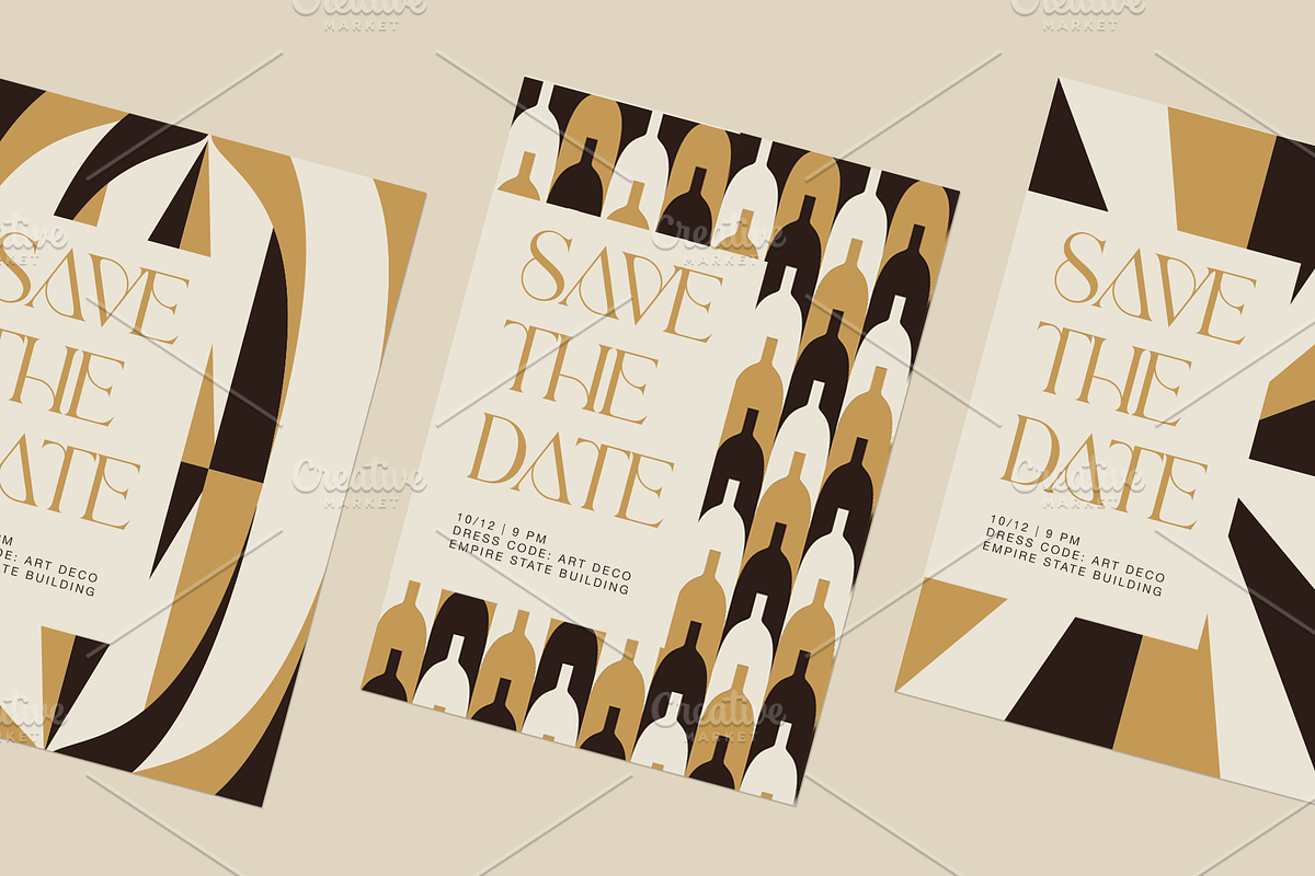 Art Deco Party Vector Illustrations, an Illustration by Aidana Aidar (Photo 3 of 9)