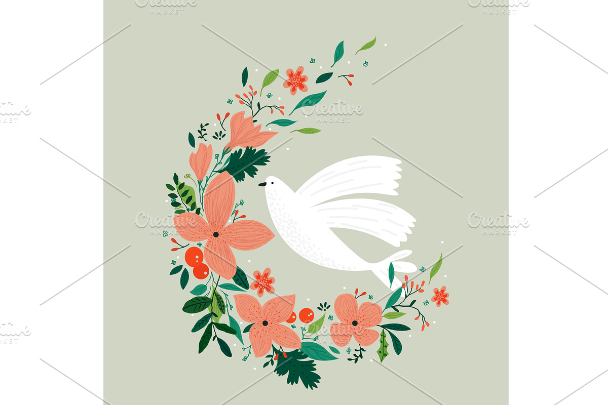 Vector drawing, Christian cross with, an Illustration by Mila Di Art