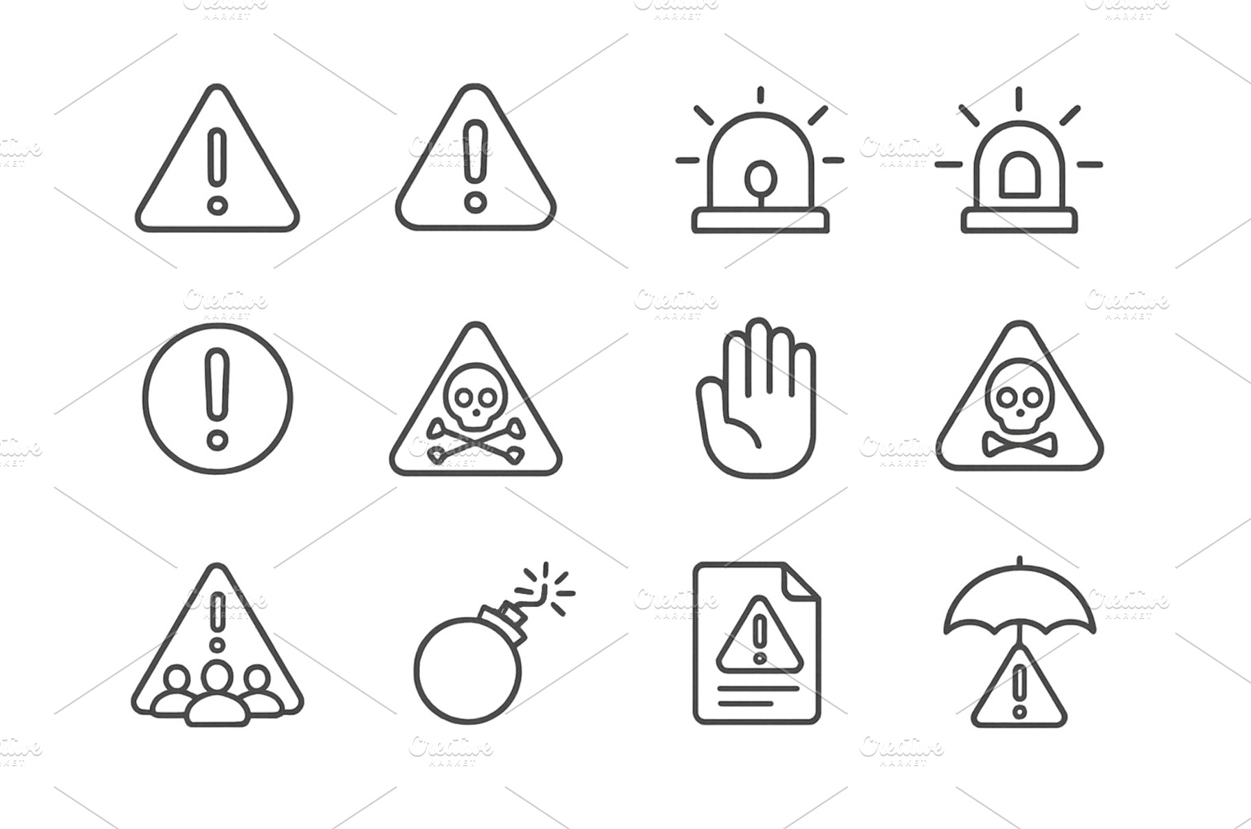 Warning symbols used in safety, an Industrial Photo by ZinetroN