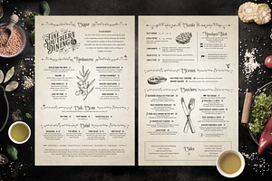 Classic Vintage Restaurant Menus