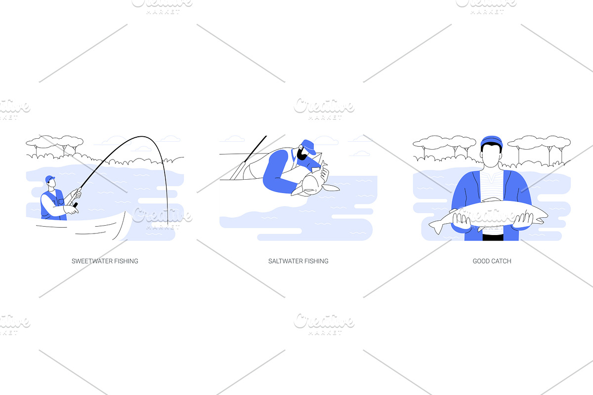 Fishing isolated cartoon vector, a Person Illustration by Visual Generation