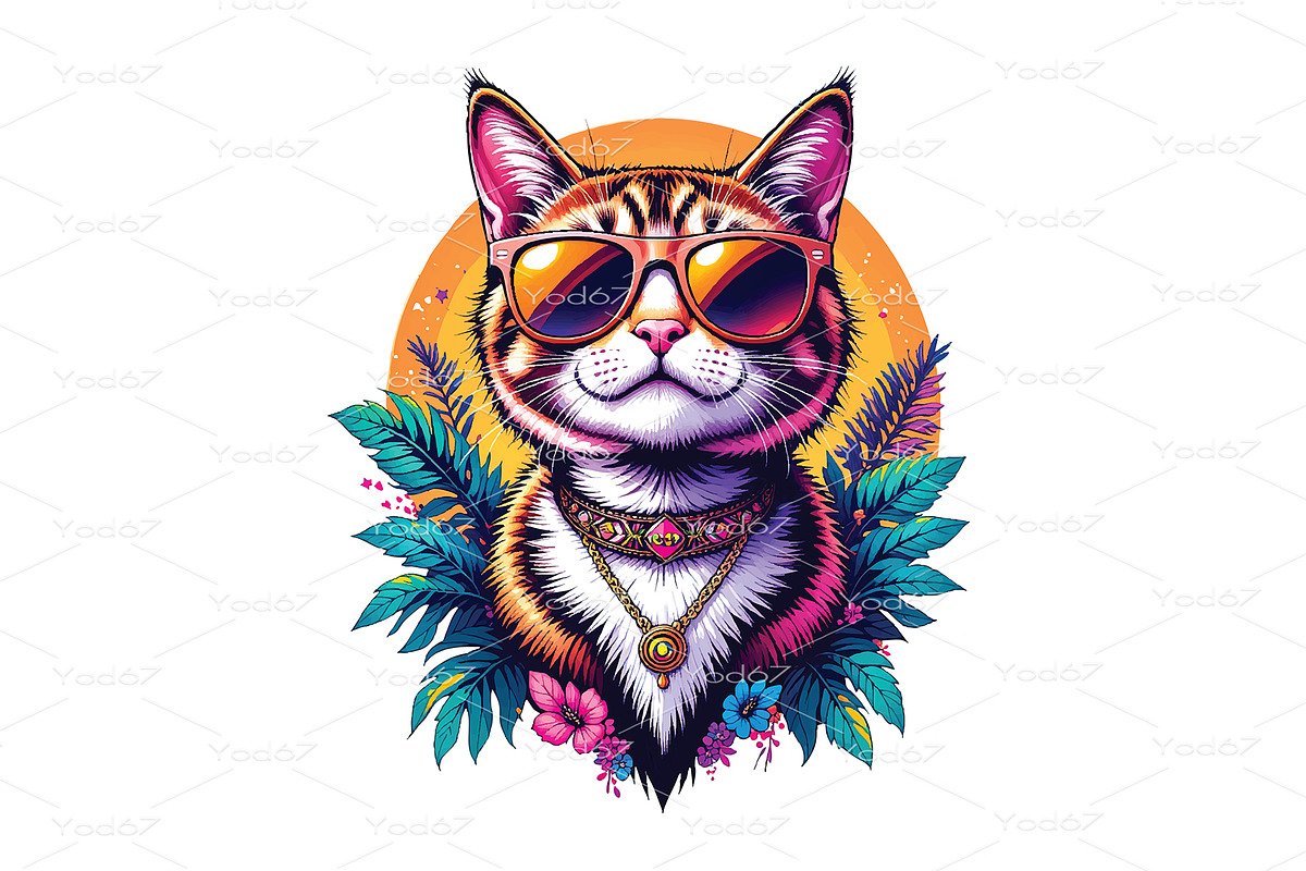 Vector of stylish tabby cat. Pet., an Animal Illustration by yod67