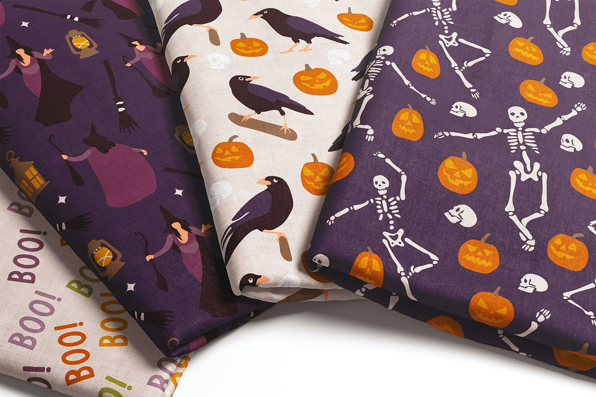Halloween patterns cards elements, a Pattern Graphic by RevolutionizZed (Photo 2 of 17)