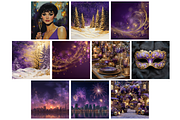 Luxury New Year's Eve Backgrounds, a Background Graphic by NadiaTheronArt (Thumbnail 2 of 5)