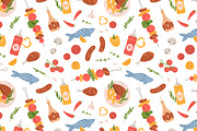 Barbecue food seamless patterns, a Pattern Graphic by Good Studio (Thumbnail 2 of 7)