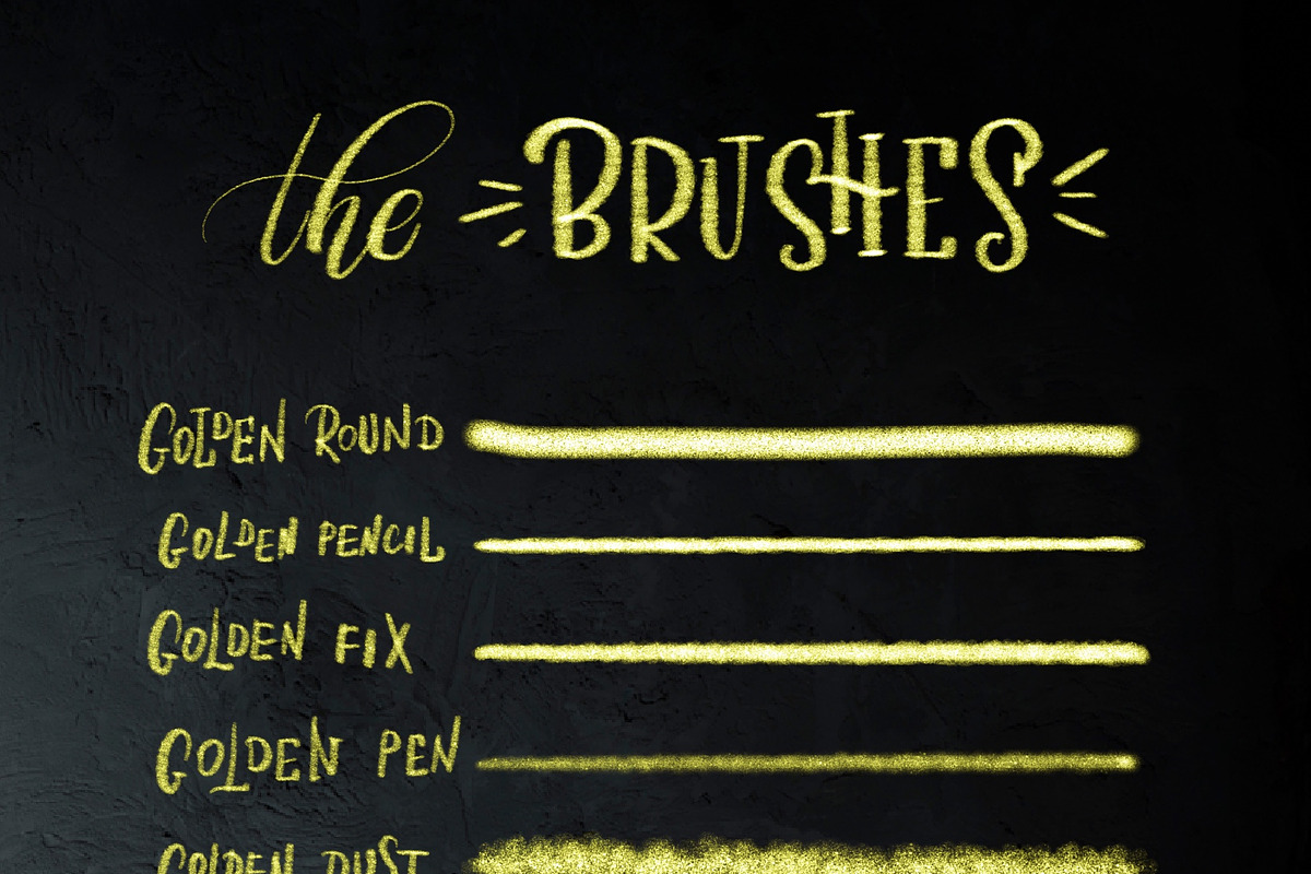 Golden Dust Procreate brushes, a Brush Add-On by tatiananemna (Photo 2 of 8)