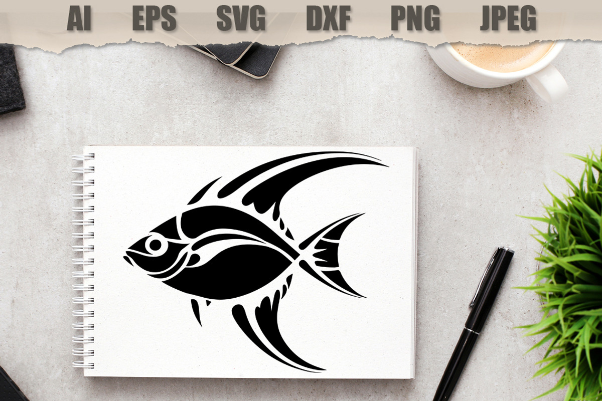 Stencils Tropical Fish, an Animal Illustration by MARYCRAFTIRIA (Photo 2 of 3)