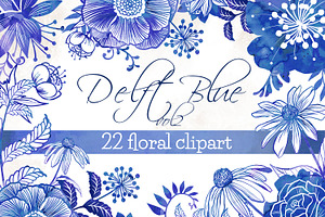 Delft Blue Flowers Bundle - 67