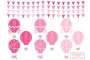 Shades of Pink Hot Air Balloons, an Illustration by Amanda Ilkov (Thumbnail 5 of 6)