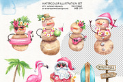 Tropical New Year Party, a Texture Illustration by Watercolor by Tonia Tkach (Thumbnail 2 of 10)