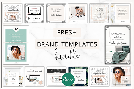 Canva Fresh Branding Bundle, a Branding & Logo Template by Lady Boss Studio