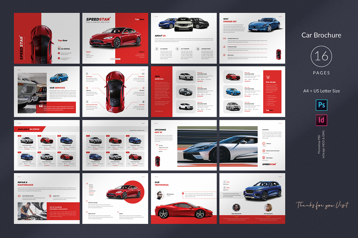 Car Brochure + Powerpoint Template, a Brochure Template by Orcshape Studio (Photo 9 of 13)
