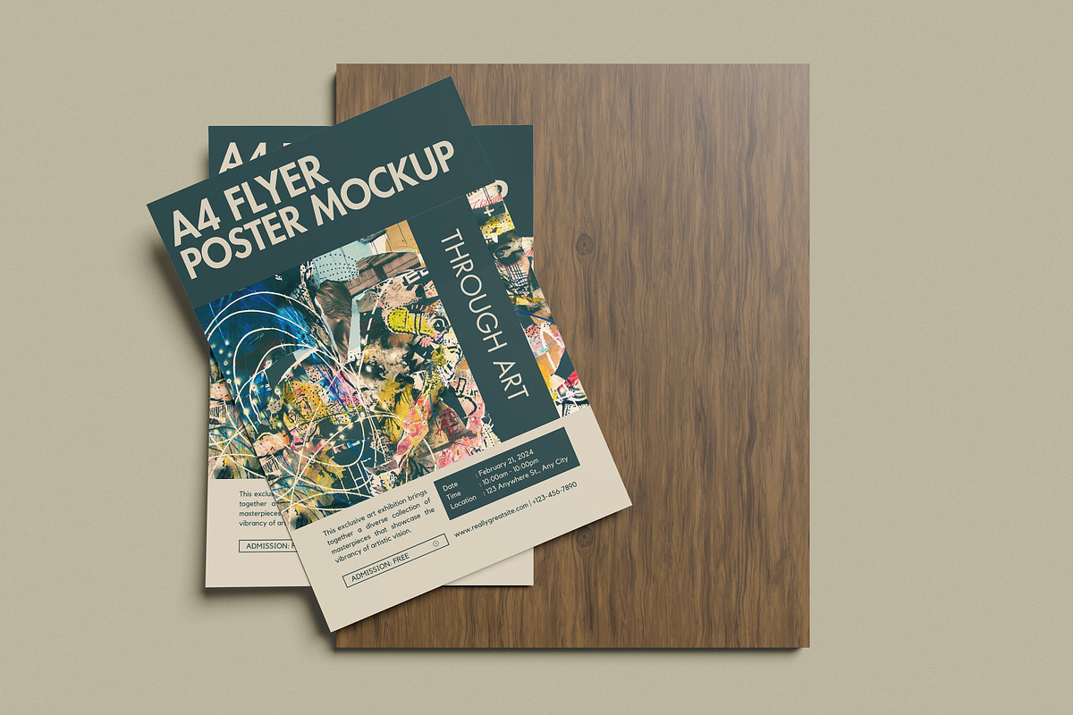 A4 poster Flyer Mockup, an Advertising Mockup by Twins_studio926 (Photo 3 of 5)