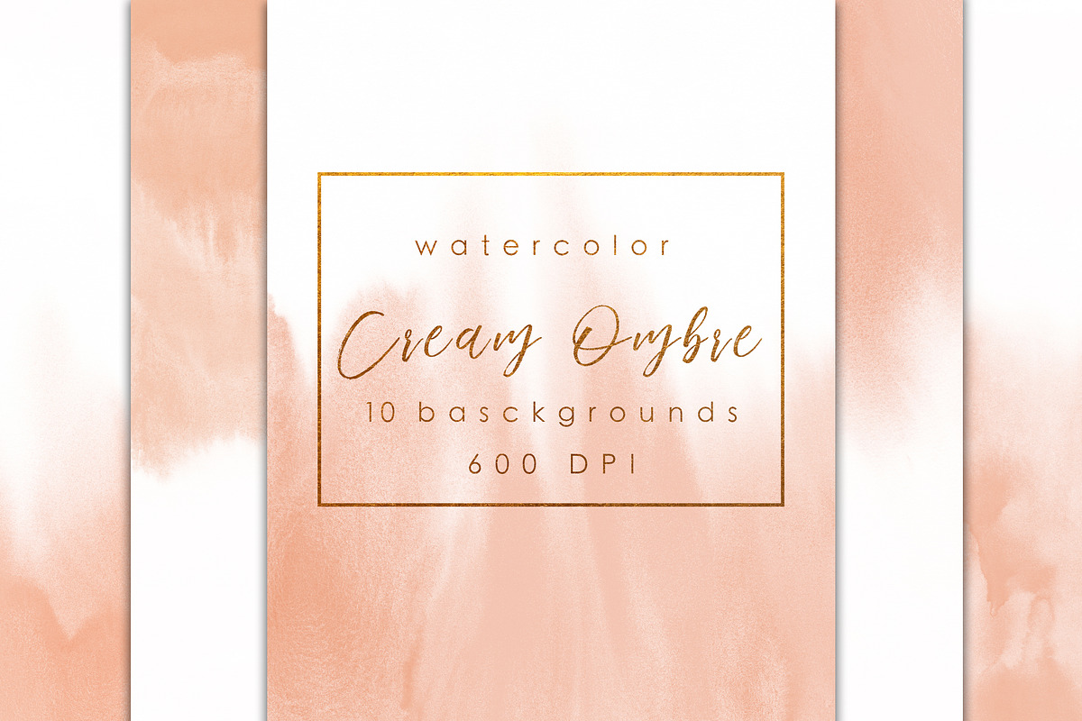 Cream ombre watercolor, a Texture Graphic by GraphicRain (Photo 1 of 7)