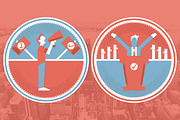 Political Action Badges & Icons Set, an Icon by Farmboy (Thumbnail 2 of 3)