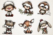 Baby Animal Clipart Bundle, an Illustration by RobertsArt (Thumbnail 6 of 7)