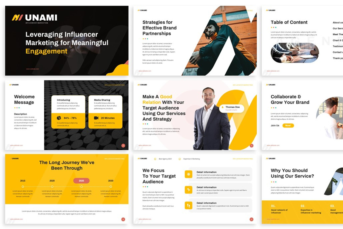 Unami - Influencer Keynote Template, a Presentation Template by SlideFactory (Photo 2 of 4)