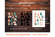 Boho Bundle Christmas Stickers, an Object Graphic by AvaAva (Thumbnail 6 of 8)