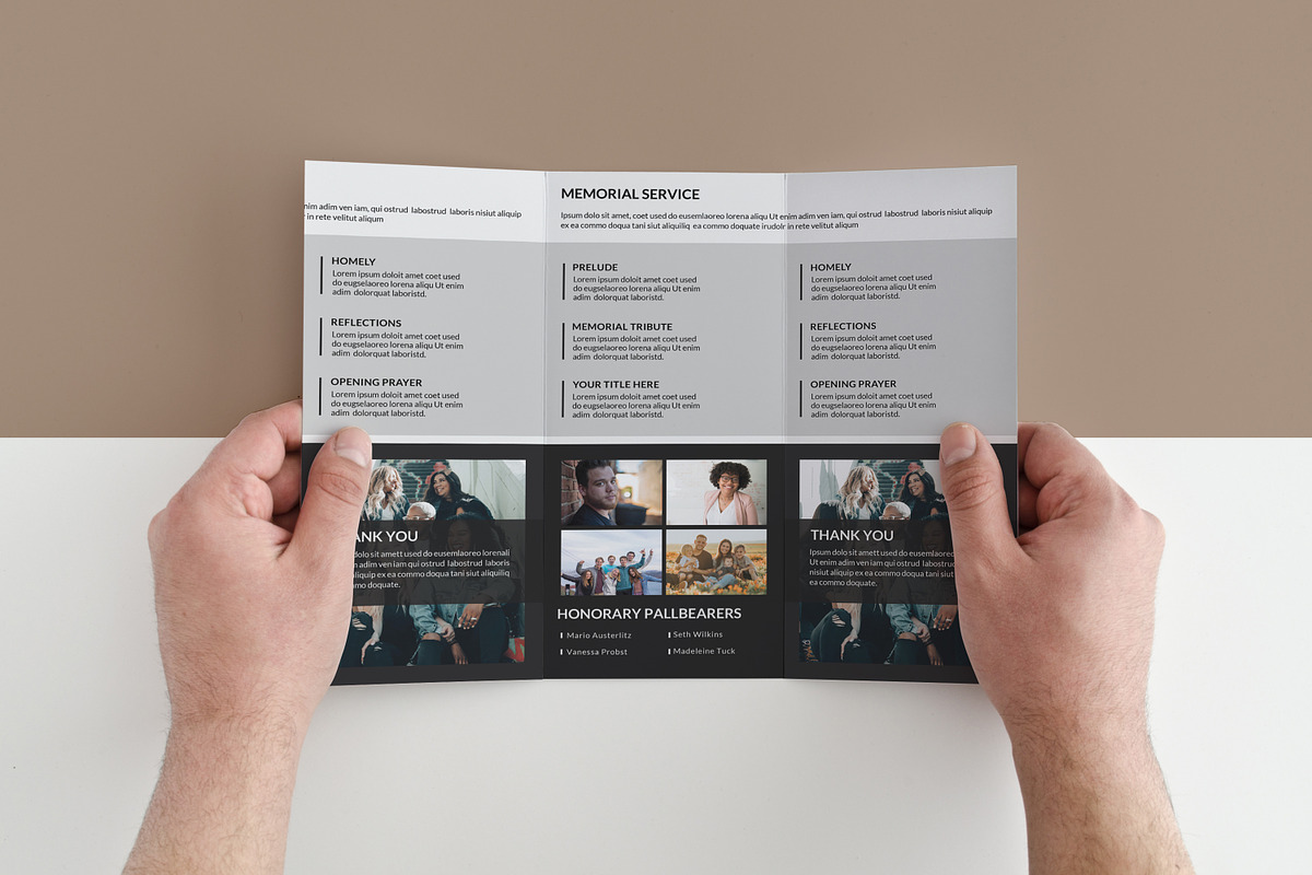 Trifold Funeral & Prayer Card, a Brochure Template by crazyOWL (Photo 4 of 9)