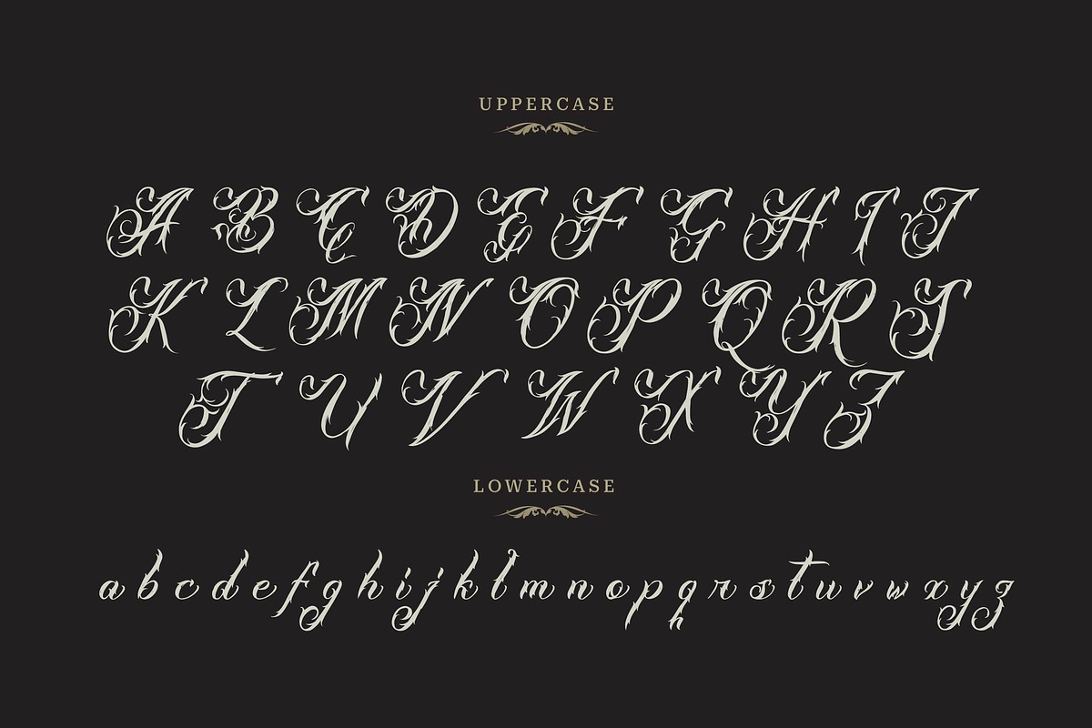 Misthycal | Tattoo Style, a Blackletter Font by Denustudios (Photo 10 of 13)