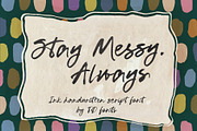 Messy ink script font handwritten, a Script Font by TD fonts (Thumbnail 1 of 10)