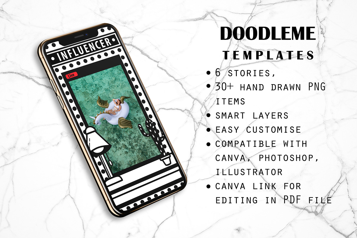 DoodleMe CANVA, PS Stories, a Social Media Template by Dasha_D (Photo 4 of 5)
