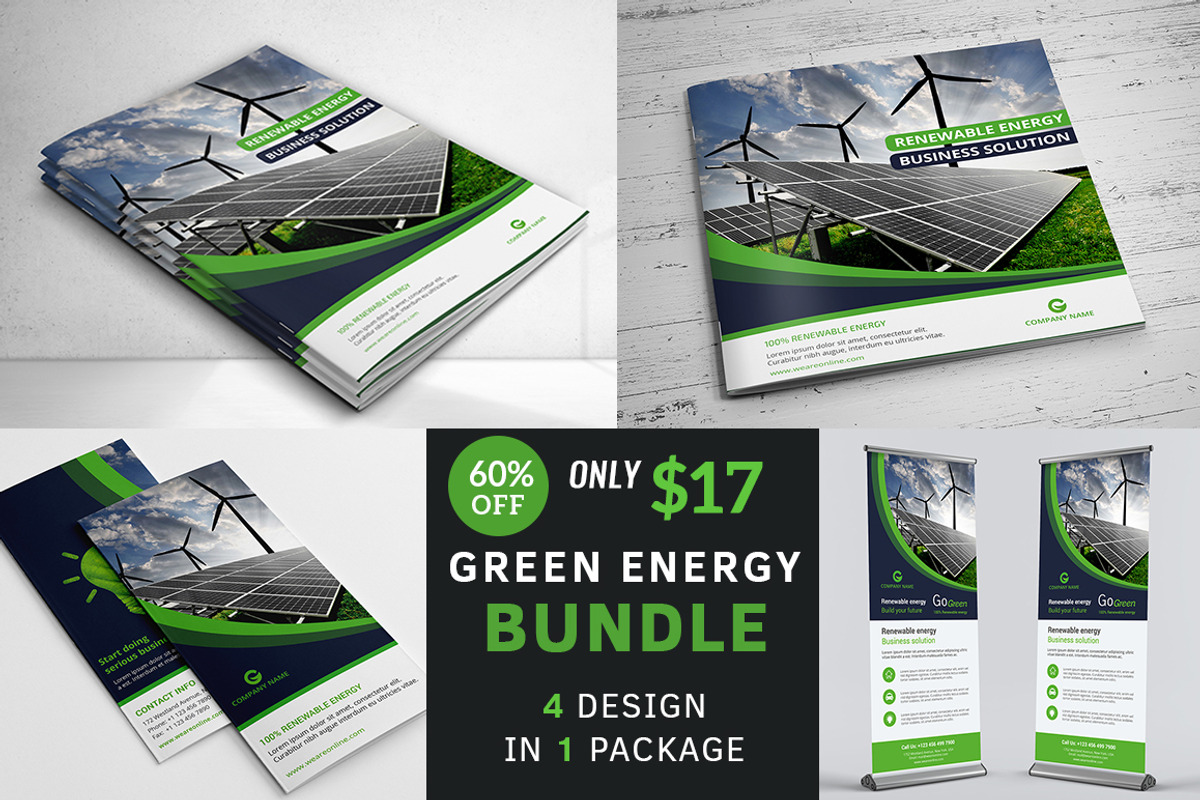 Renewable Energy Brochure Bundle, a Brochure Template by design_pick (Photo 1 of 15)