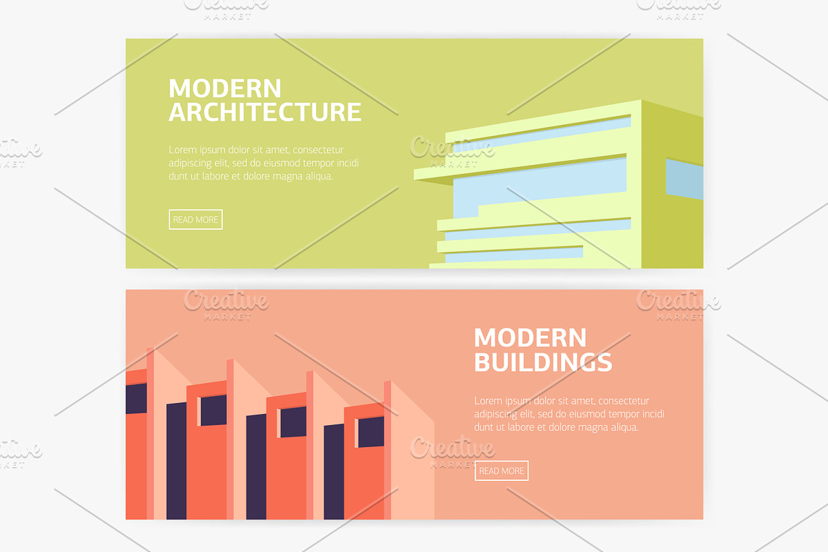 Modern architecture backgrounds, a Work Illustration by Good Studio (Photo 5 of 7)