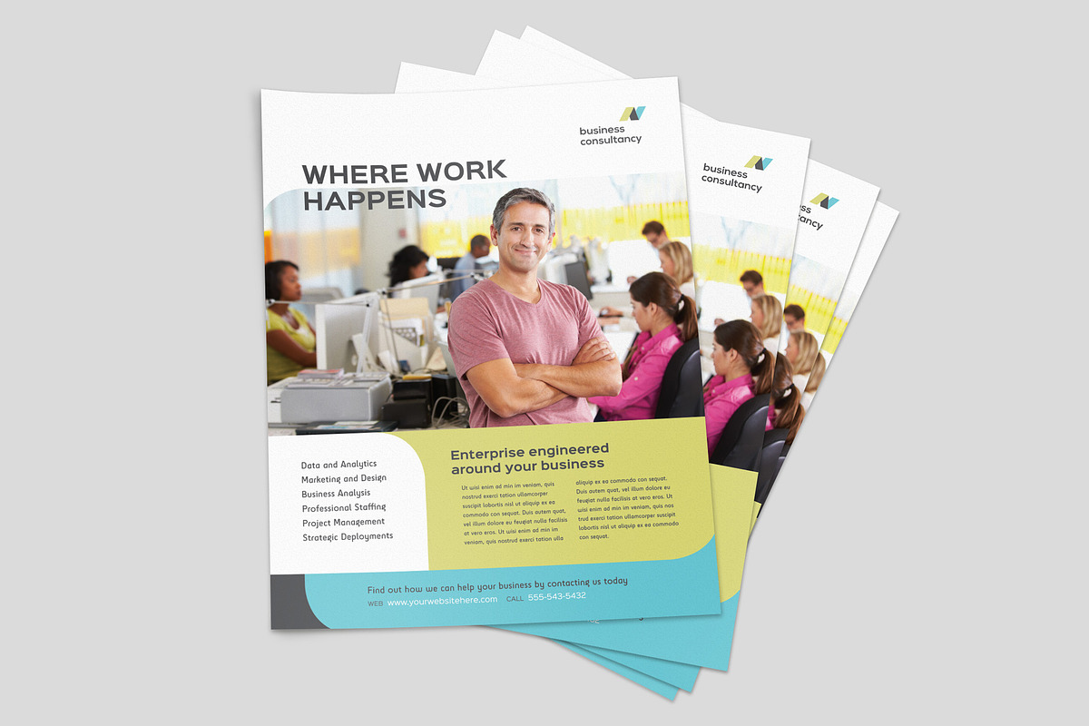 Business Consultant Flyer Template, a Flyer Template by StockLayouts (Photo 2 of 3)