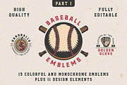 Baseball Emblems Part 1, a Branding & Logo Template by AkimD (Thumbnail 1 of 6)