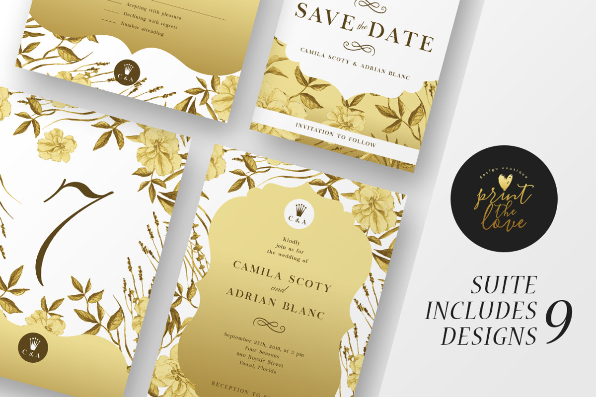 Wedding Invitation Suite - The Queen, an Invitation Template by Print The Love Boutique (Photo 7 of 9)