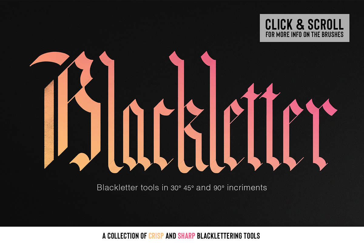 Lettering Bundle for Procreate, a Brush Add-On by BrushUp (Photo 7 of 15)