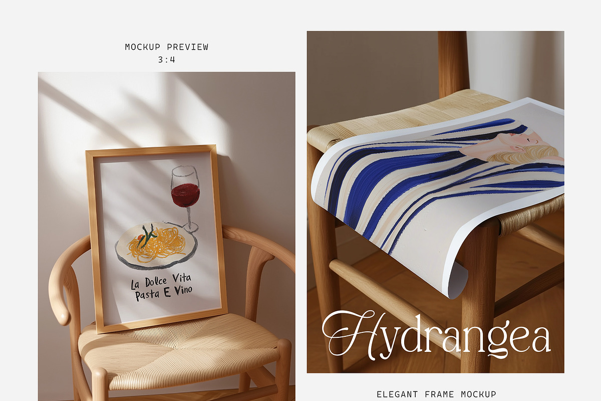 Hydrangea ~ Frame & Poster Mockups, a Household Mockup by The Bambi Collective (Photo 7 of 13)