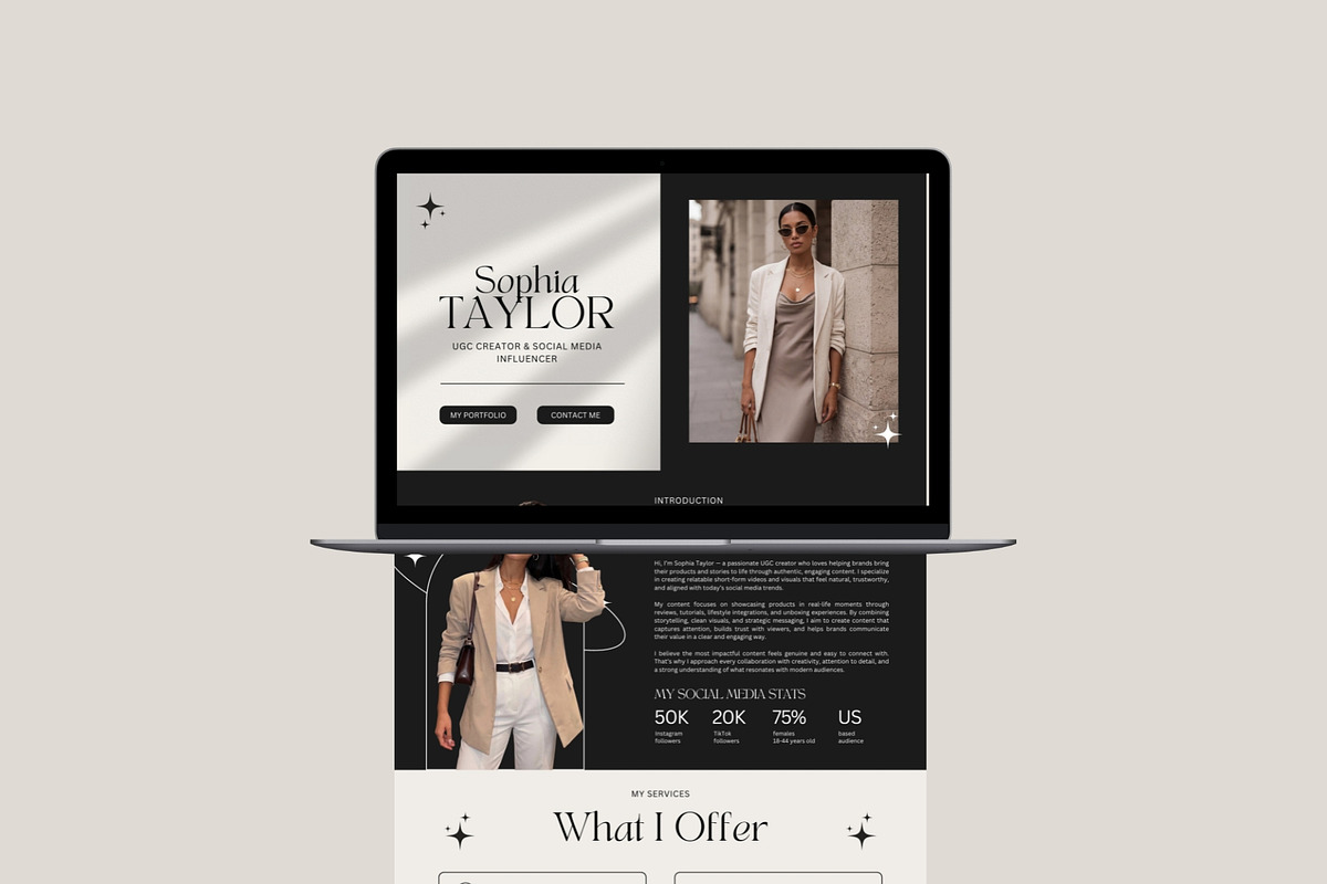 UGC Portfolio Website Template, a Websites & App Template by Business Chic (Photo 4 of 5)