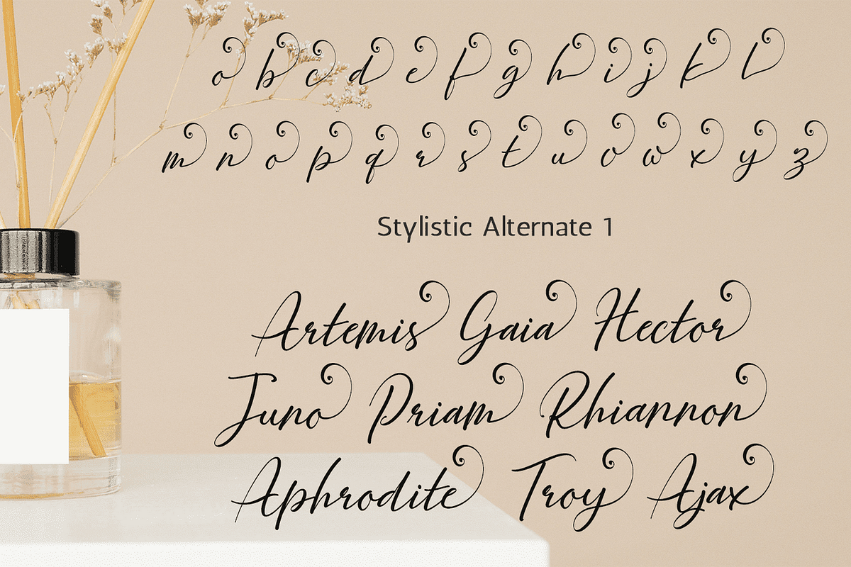 Majestic Wisteria Font, a Handwritten Font by Letterhanna Studio (Photo 9 of 21)
