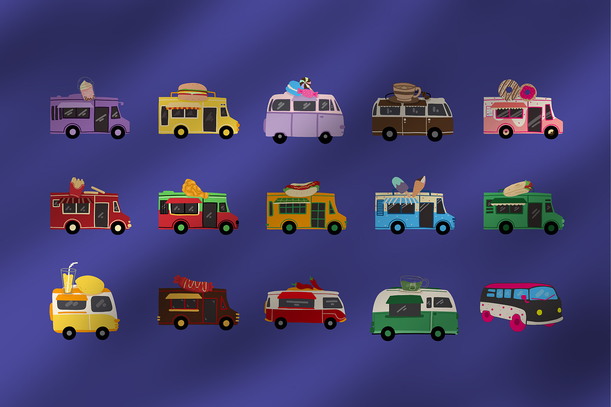 Food Truck 15 Clipart Plus Pattern, an Animal Illustration by rivatxfz (Photo 6 of 6)