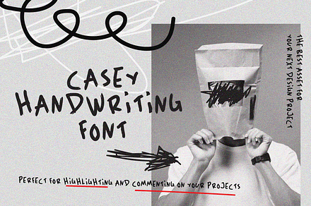 Casey Handwriting Font, a Handwritten Font by ugly type