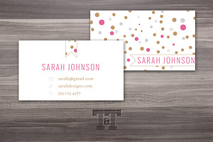 Glam Dots Business Card, a Business Card Template by Twilight & Twine