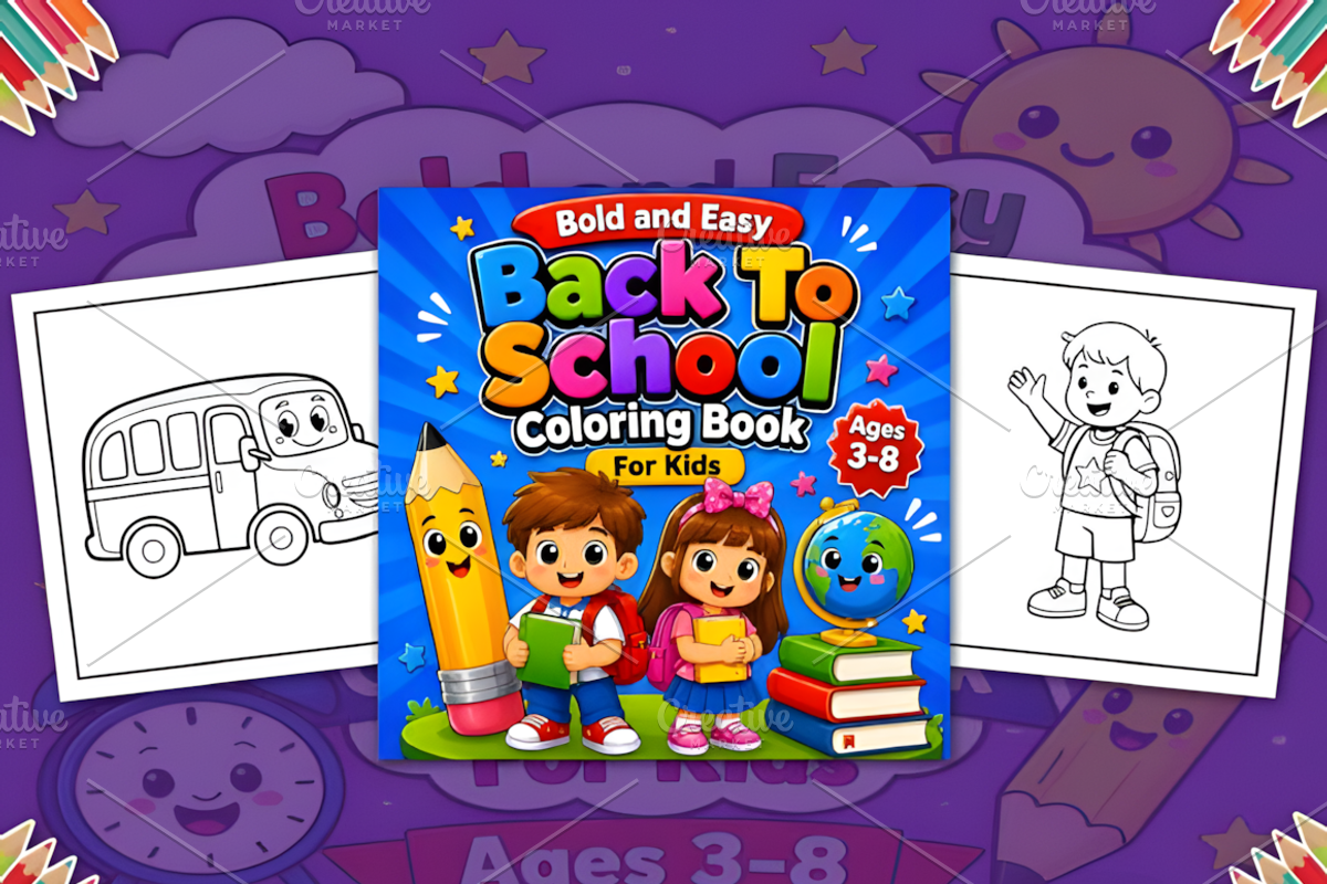 Bold Easy Back to School Coloring, an Education Illustration by Coco Bloom (Photo 2 of 5)