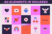 Love in Squares Clipart Collection, a Graphic by Leila Divine (Thumbnail 4 of 14)